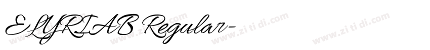 ELYRIAB Regular字体转换 ELYRIAB Regular字体转换